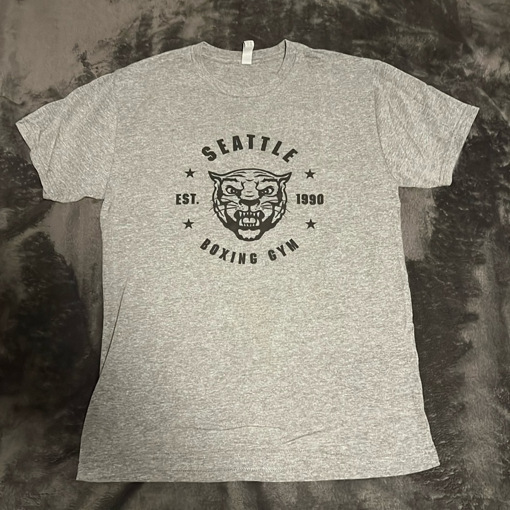 Seattle boxing gym gray T-shirt size men’s medium next level apparel